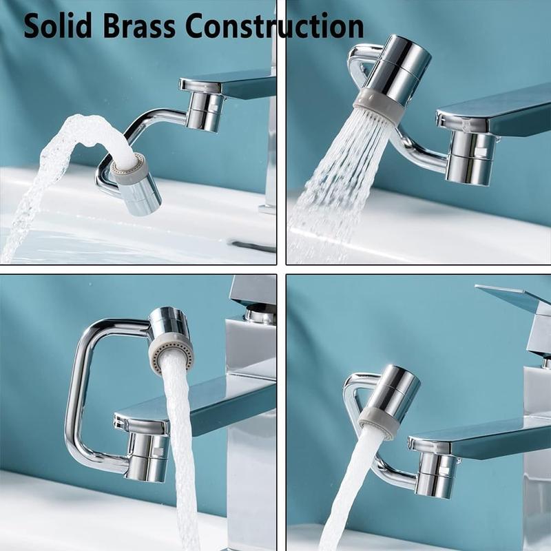 Rotatable Faucet Aerator Extension - for Effortless, All-Angle Control, Rotating Swivel Faucet Aerator Extender, Kitchen Bathroom Sink Faucets Sprayer Attachment with 2 Mode Splash(1PC) | FREE SHIPPING