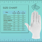 White Cotton Gloves for Dry Hands Sleeping - 3 Pairs Moisturizing Overnight Gloves for Men & Women - 100% Cotton Eczema Gloves | 50% OFF, FREE SHIPPING