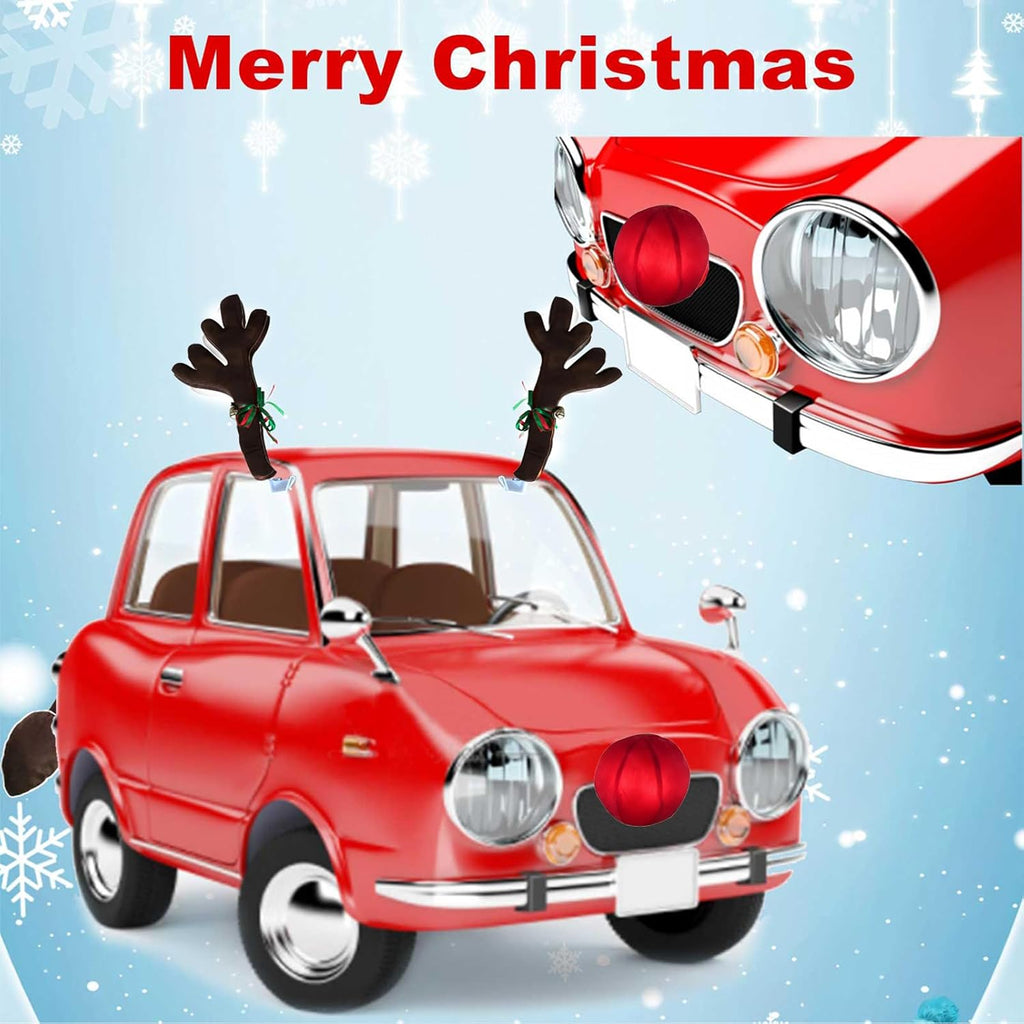 🎄 Upgraded Christmas Car Reindeer Decoration Kit | 50% OFF, FREE SHIPPING
