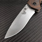 🔥 Butterfly Wood-Handle EDC Knife – 8Cr13MoV Steel Outdoor Pocket Tool