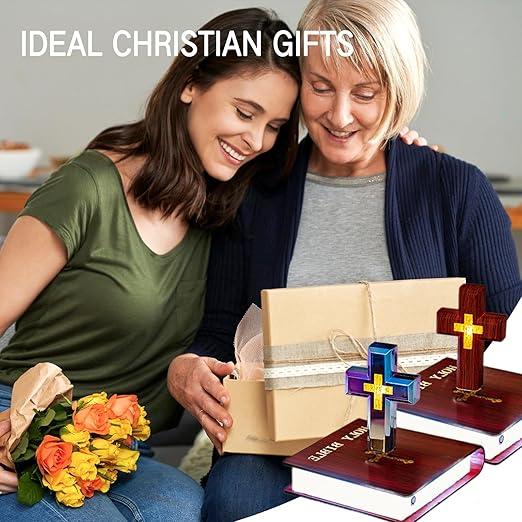 Levitating Cross Lamp, Multi-Color Floating Cross