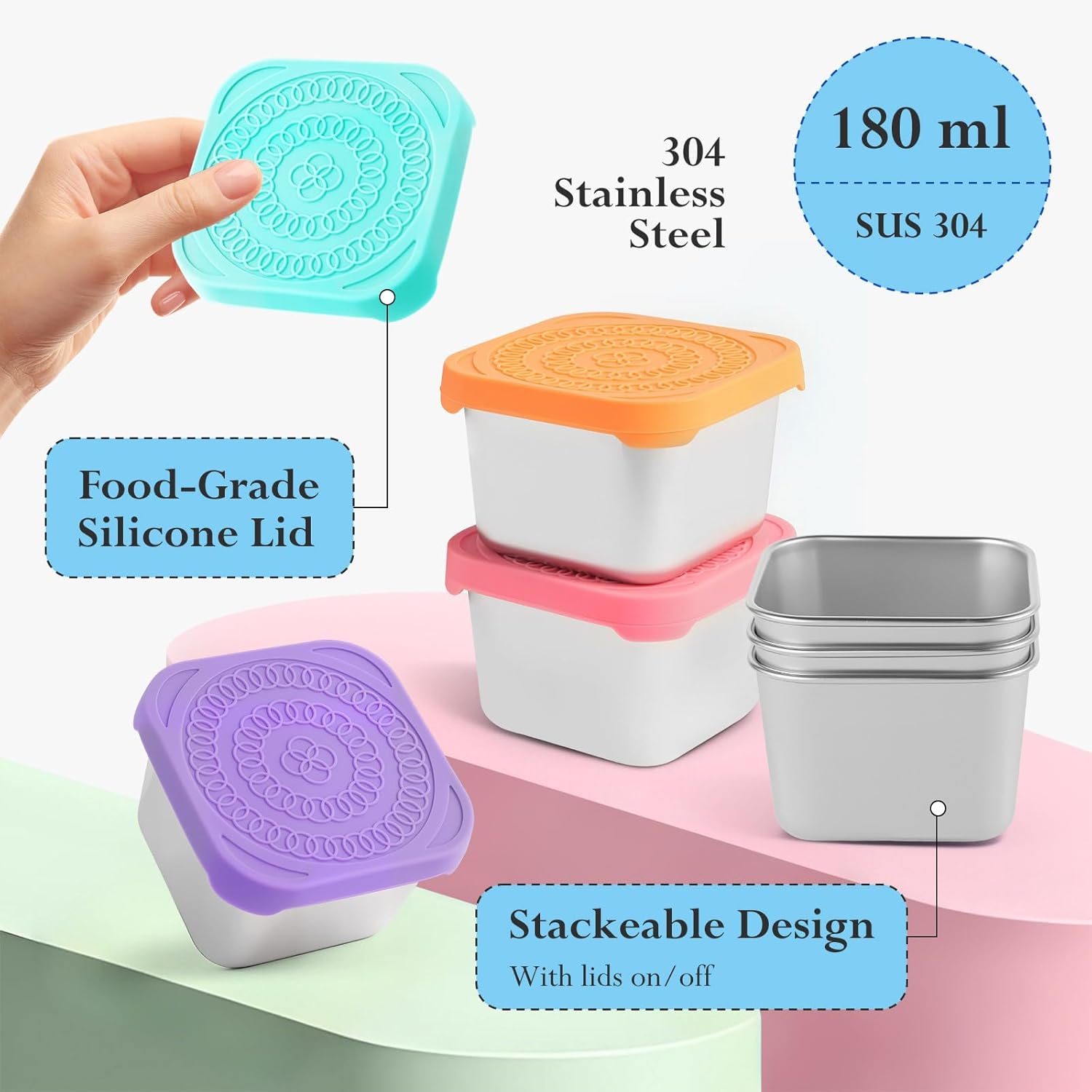 Stainless Steel Snack Containers – Leak-Proof, Stackable & Kid-Friendly