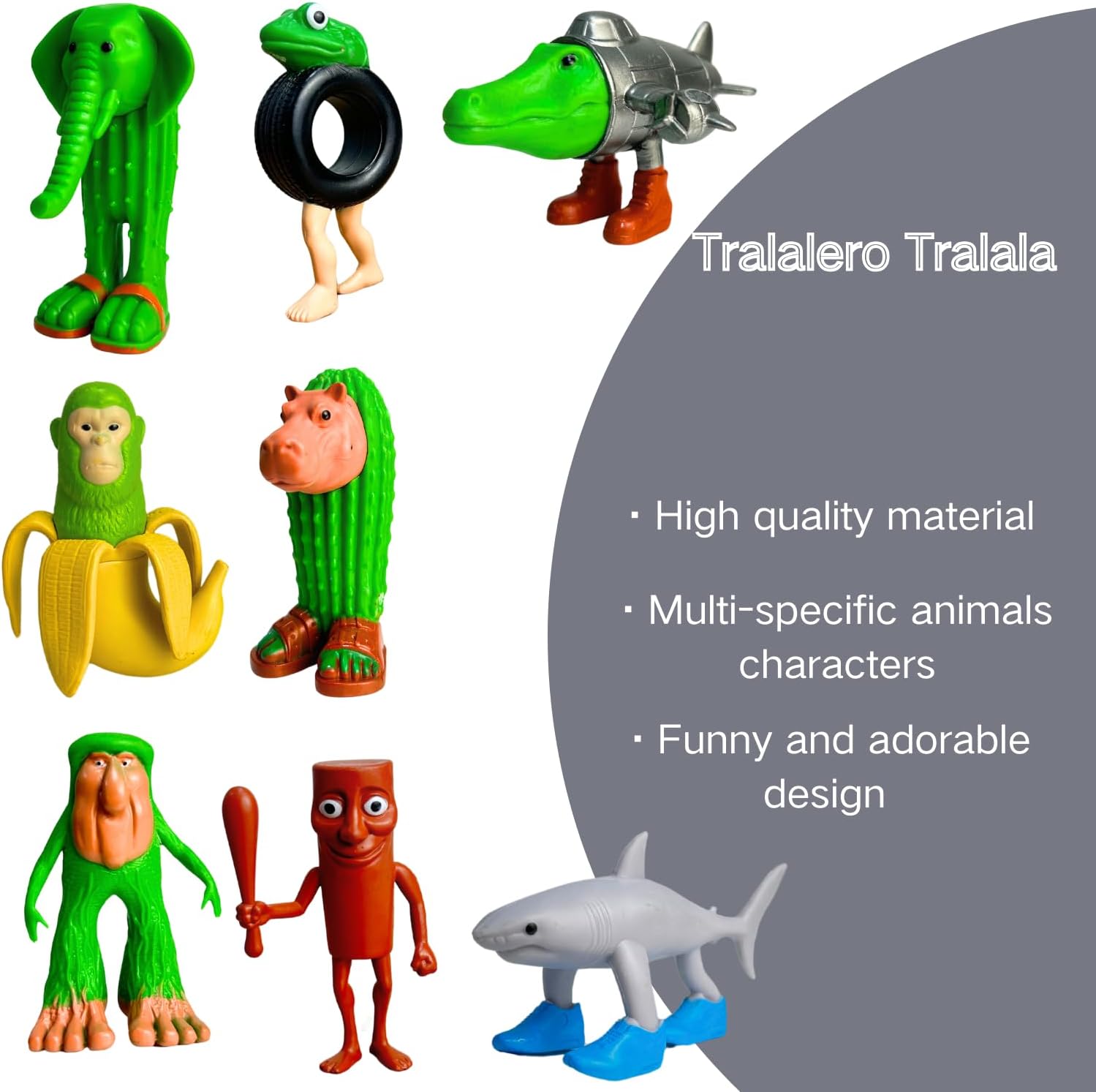 Tralalero Tralala Figures – 8PCS Brainrot Collectibles That Make No Sense (And That’s the Point)