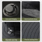 Solar Fan Sun Hat – Hands-Free Cooling, Sun Protection, Dual Power