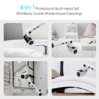 Electric Roller Brush Grill Cleaner with Adjustable Angle for Bathroom, Kitchen, and Floor Cleaning | FREE SHIPPING