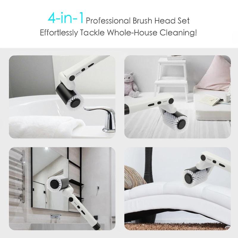 Electric Roller Brush Grill Cleaner with Adjustable Angle for Bathroom, Kitchen, and Floor Cleaning | FREE SHIPPING