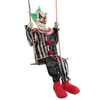 Halloween Electric Glow Decorations: Terrifying Little Girl on a Swing, Clown, and Skeleton | FREE SHIPPING