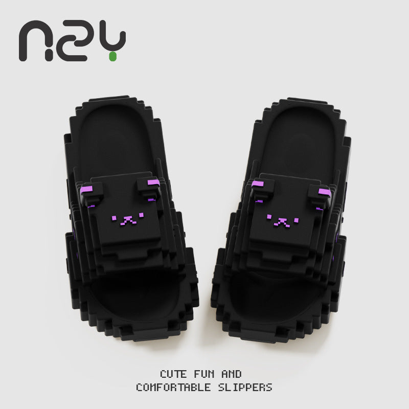 Pixel Cartoon Bear Sandals - Unisex Non-Slip Water Shoes for Indoor & Outdoor | 40% OFF, FREE SHIPPING