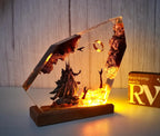 Handmade Epoxy Resin Night Light, Fantasy Table Lamp, LOTR Inspired Gift | 50% OFF, FREE SHIPPING