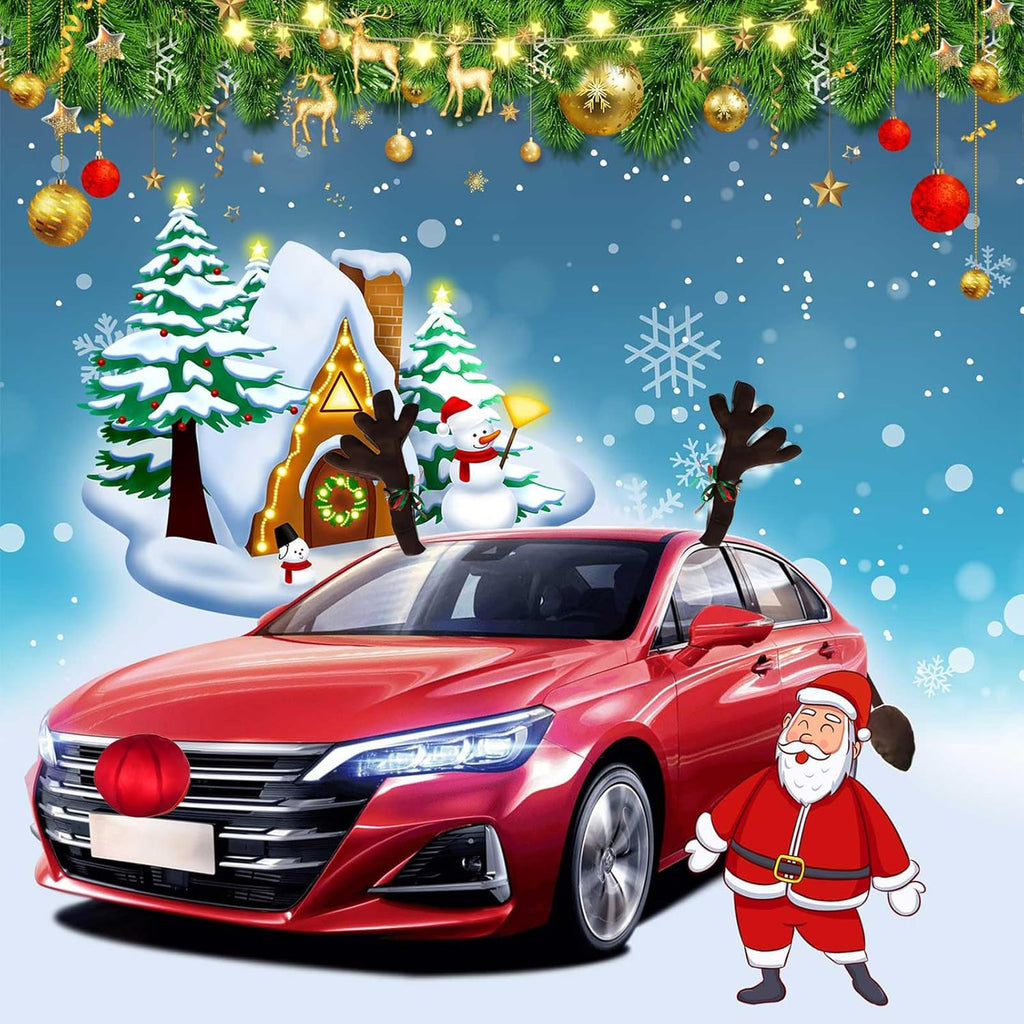 🎄 Upgraded Christmas Car Reindeer Decoration Kit | 50% OFF, FREE SHIPPING
