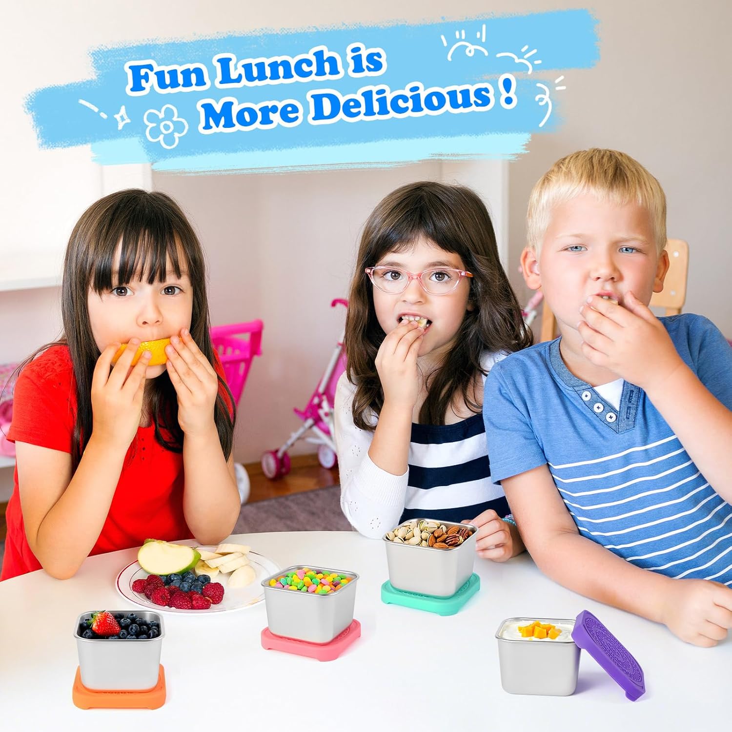 Stainless Steel Snack Containers – Leak-Proof, Stackable & Kid-Friendly