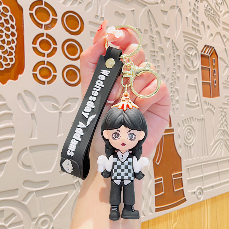 🖤 Wednesday Addams Keychain – Spooky Cute Collectible Charm | 35% OFF, FREE SHIPPING