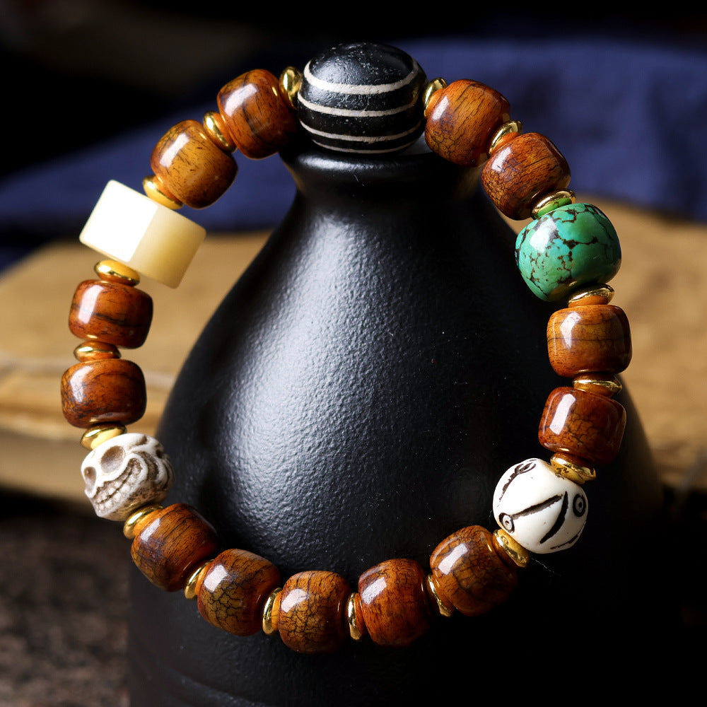 🔮Luck on Your Wrist – Hand-Woven Tibetan Yak Bone Bracelet | Free Shipping