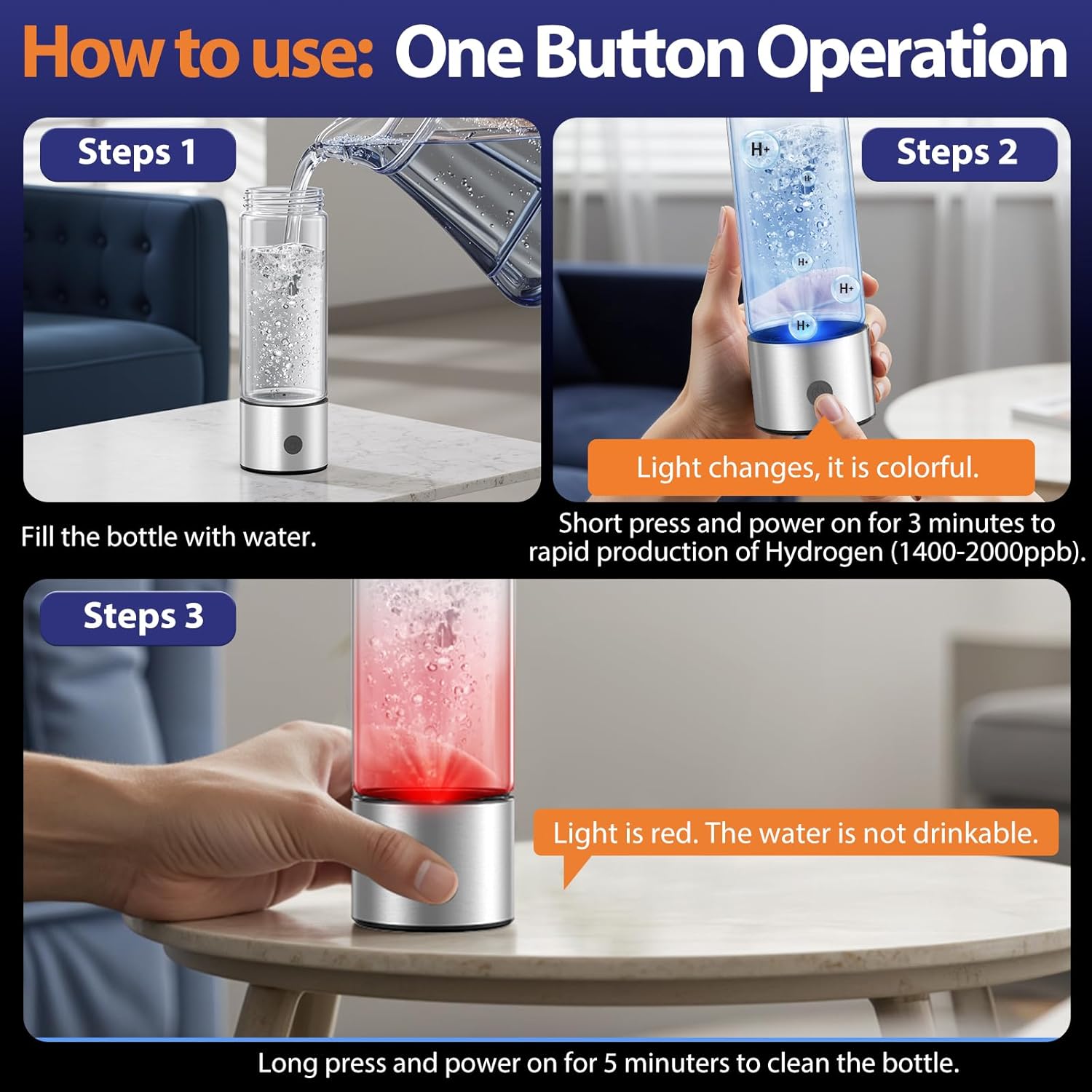 💧 Portable Hydrogen Water Bottle Generator – Healthy Water Anywhere | 43% OFF, FREE SHIPPING