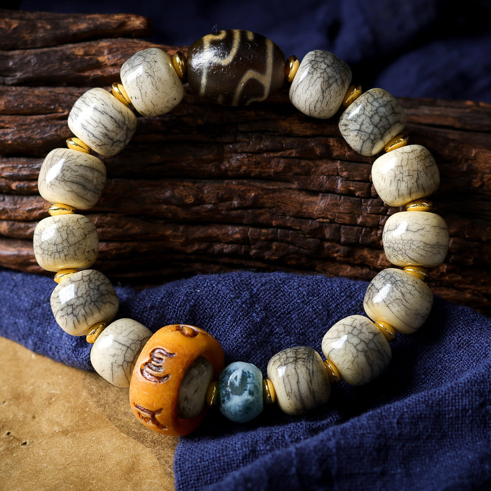 🔮Luck on Your Wrist – Hand-Woven Tibetan Yak Bone Bracelet | Free Shipping