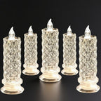 Set of 4, LED Crystal Candle Lights - Romantic Tabletop Night Lights for Bedroom Decorations, Gifts, Anniversary and Parties, Suitable for Wedding, Birthday, Holiday Tabletop Decorative Lights | FREE SHIPPING