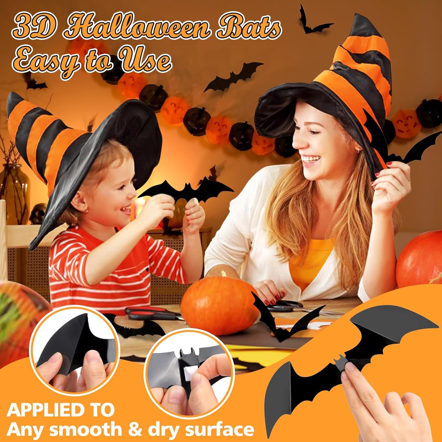 🦇 Halloween 3D Bat Wall Stickers – 120/140PCS Set | 70% OFF, FREE SHIPPING
