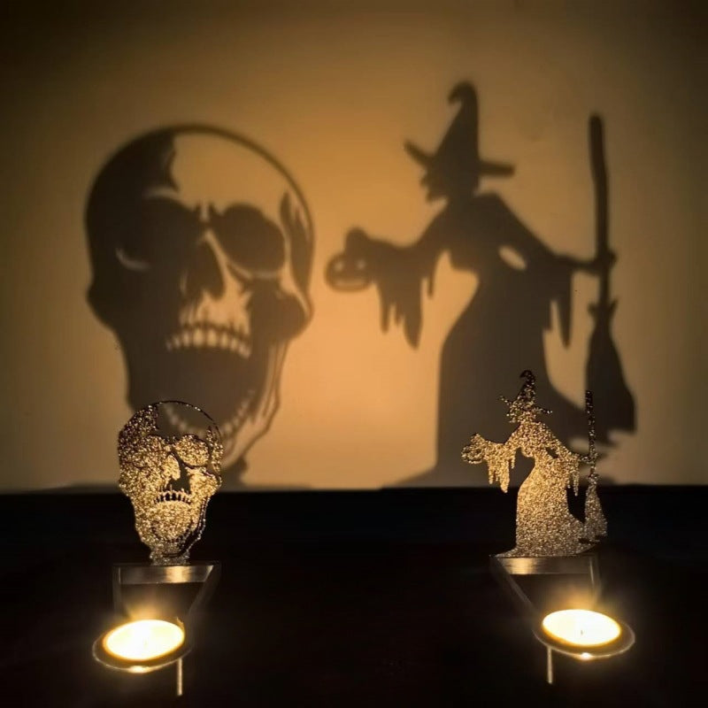 🕯️ Funny Shadow Stand – Spooky Halloween Candle Holder for Creative Home Decor