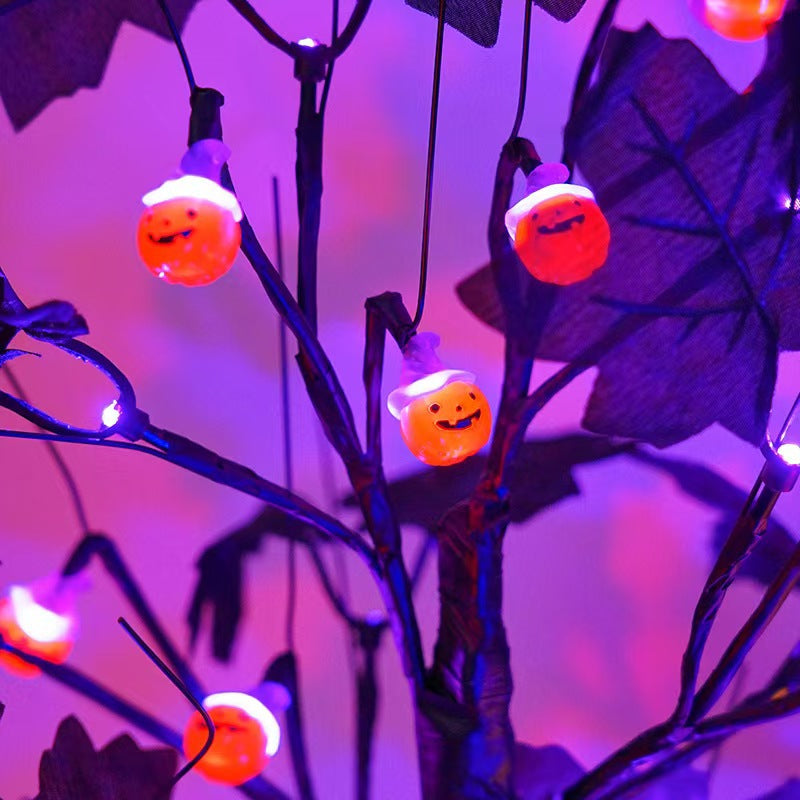 Spooky Purple LED Birch Tree Light 🌙✨ – Halloween & Thanksgiving Room Décor