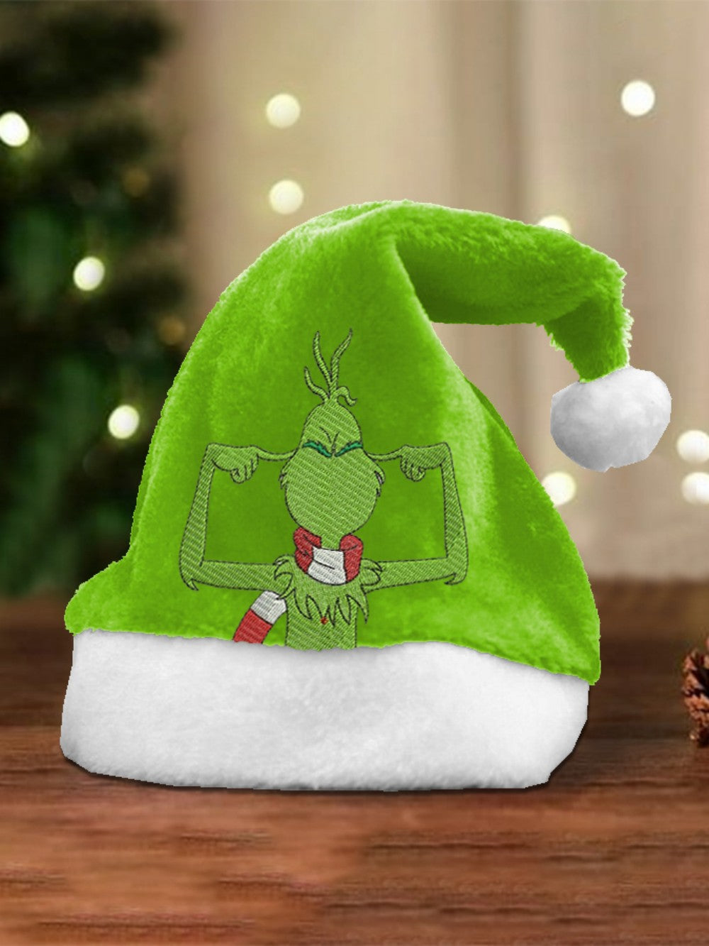 🎄 Sneaky Green Santa Hat – The “Not-So-Jolly” Christmas Grump Hat
