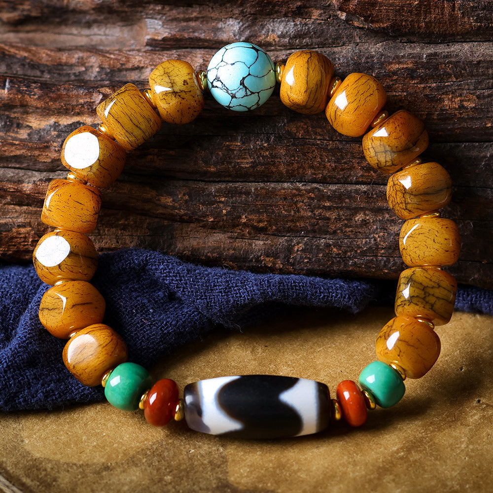 🔮Luck on Your Wrist – Hand-Woven Tibetan Yak Bone Bracelet | Free Shipping