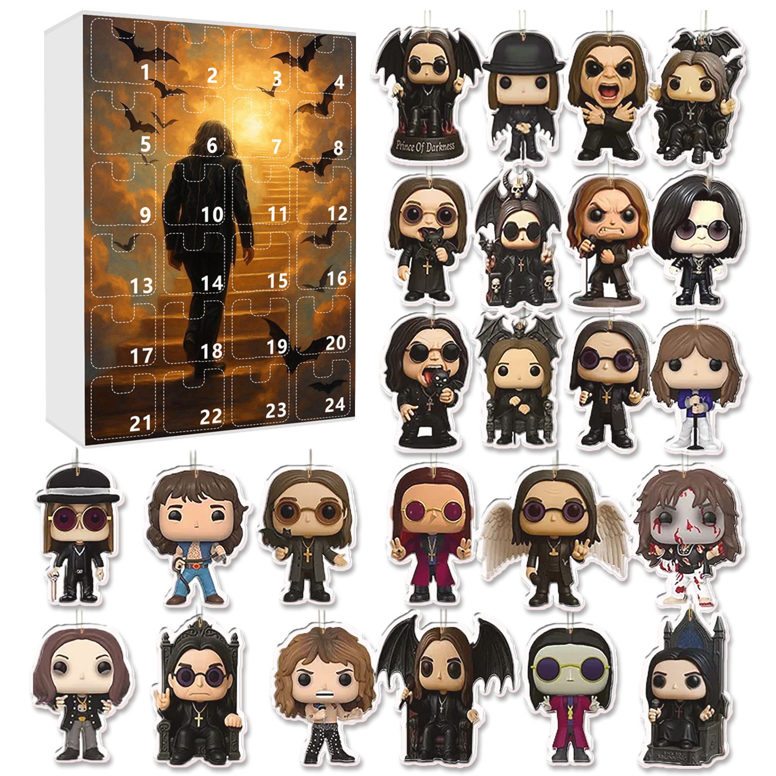 🦇 Ozzy Osbourne Advent Calendar Blind Box - 24 Nights Mini Figure Keychains | 50% OFF, FREE SHIPPING