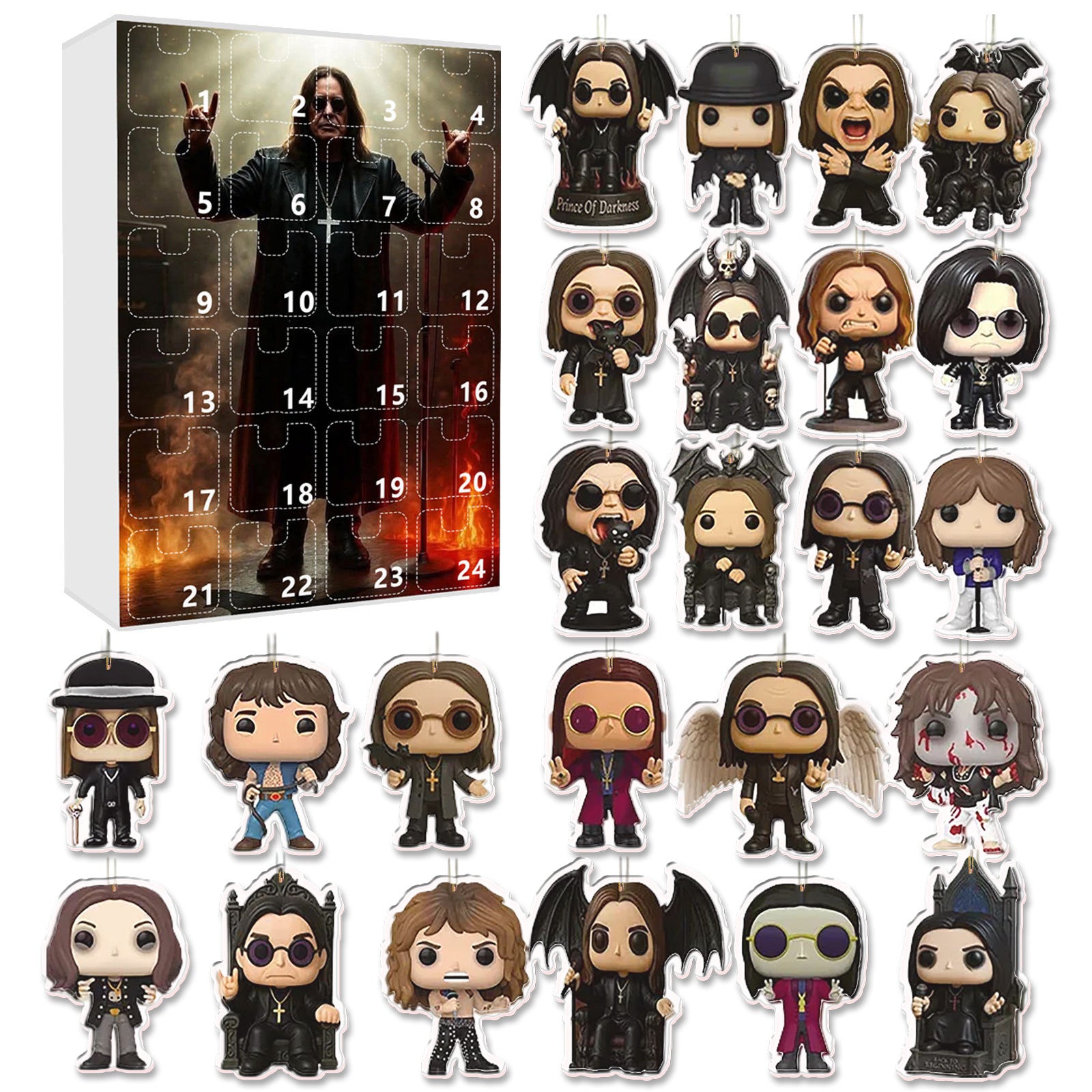 🦇 Ozzy Osbourne Advent Calendar Blind Box - 24 Nights Mini Figure Keychains | 50% OFF, FREE SHIPPING