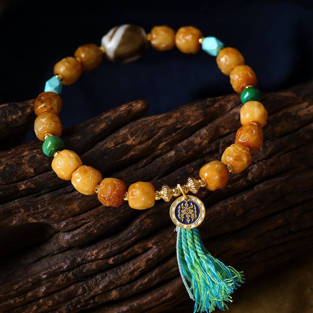 🔮Luck on Your Wrist – Hand-Woven Tibetan Yak Bone Bracelet | Free Shipping