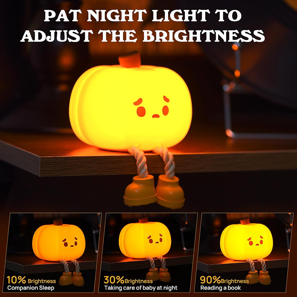 🎃 Pumpkin Night Light – Rechargeable Silicone Lamp | 50% OFF, FREE SHIPPING