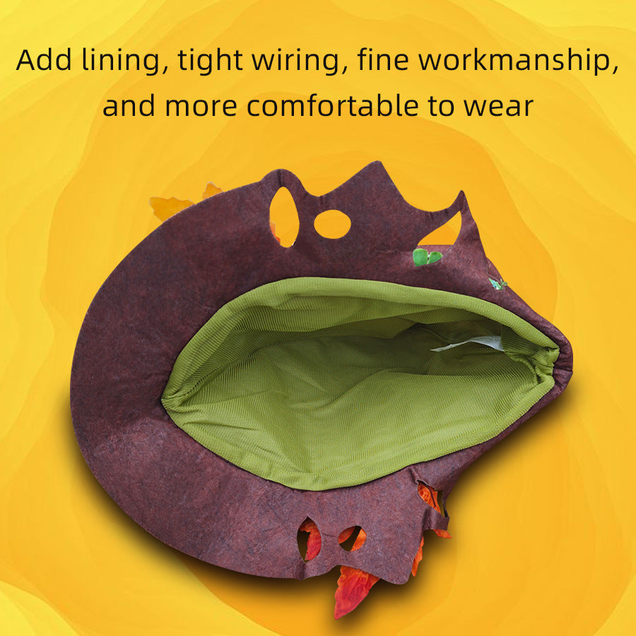🍁 Autumn Maple Leaf Witch Hat – Enchanted Halloween Party Magic Hat