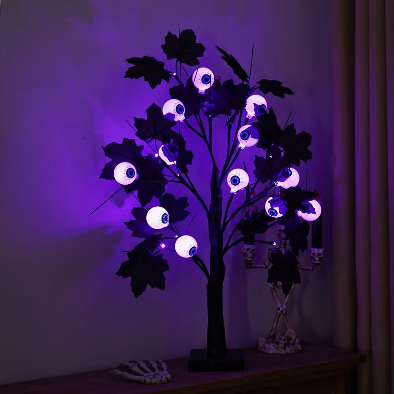 Spooky Purple LED Birch Tree Light 🌙✨ – Halloween & Thanksgiving Room Décor