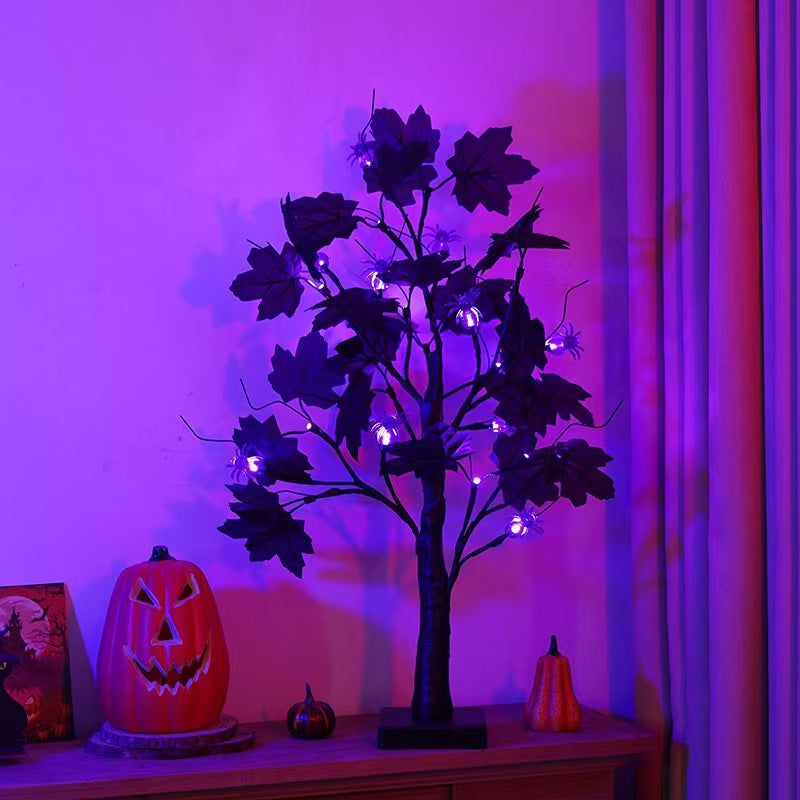 Spooky Purple LED Birch Tree Light 🌙✨ – Halloween & Thanksgiving Room Décor