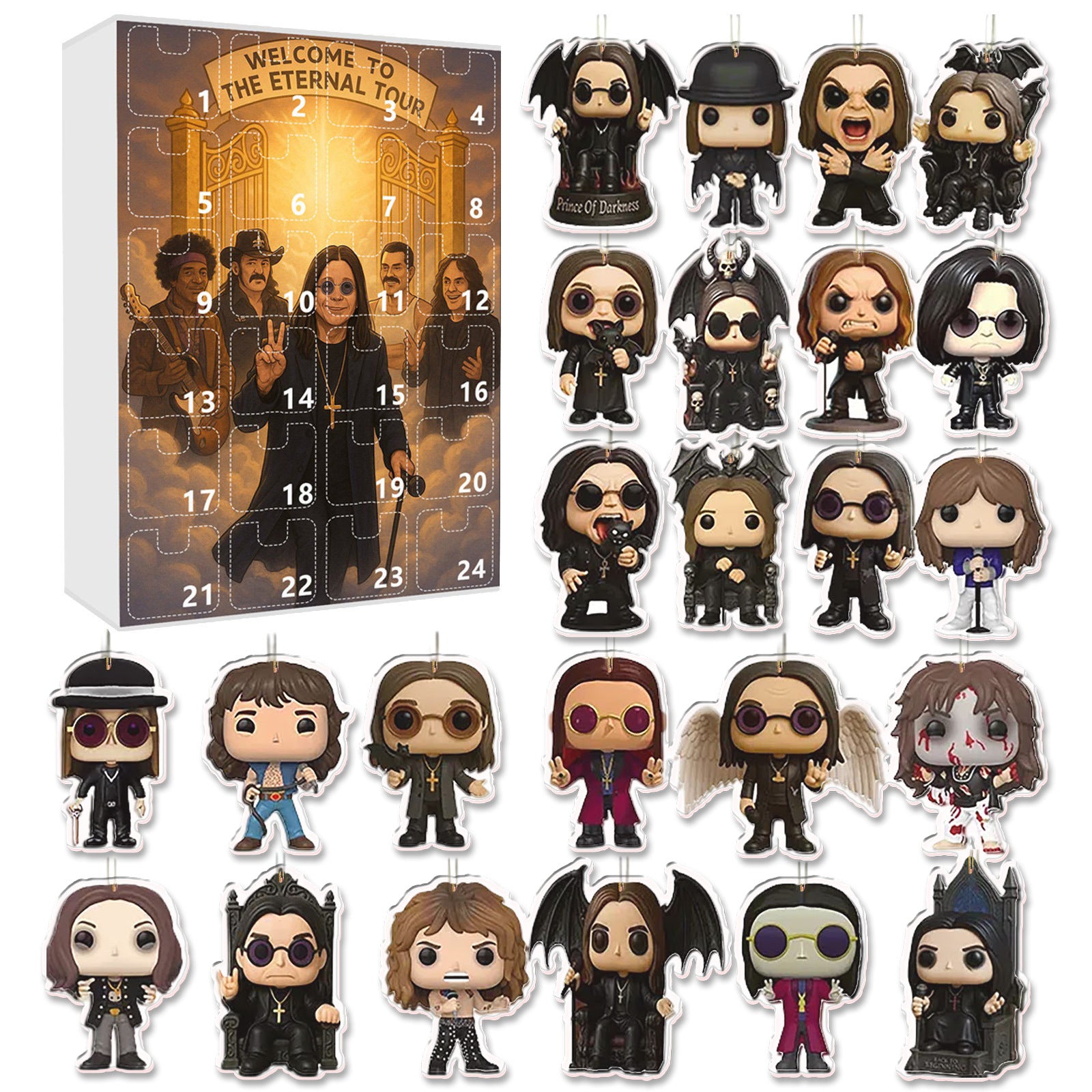 🦇 Ozzy Osbourne Advent Calendar Blind Box - 24 Nights Mini Figure Keychains | 50% OFF, FREE SHIPPING