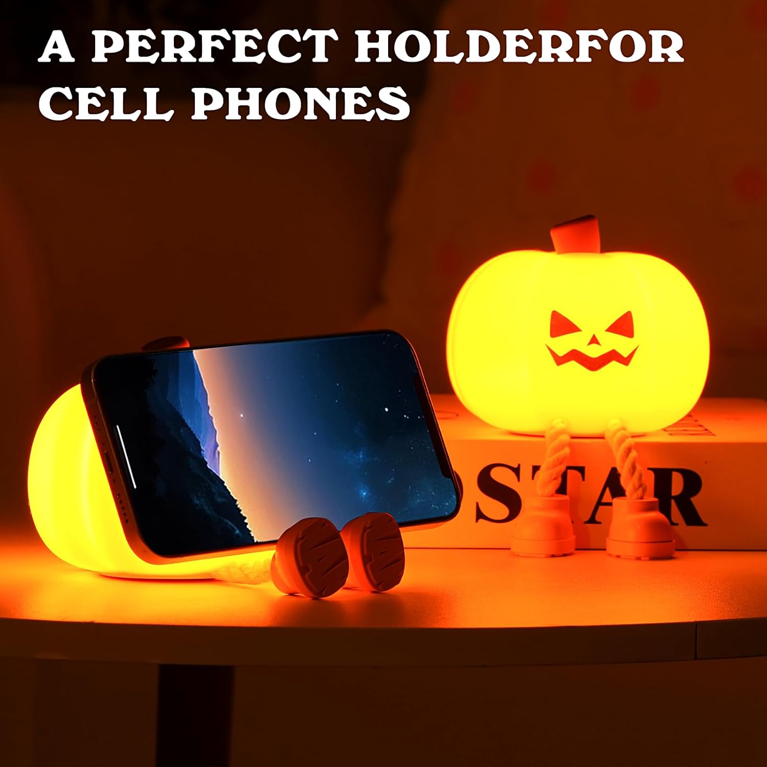 🎃 Pumpkin Night Light – Rechargeable Silicone Lamp | 50% OFF, FREE SHIPPING