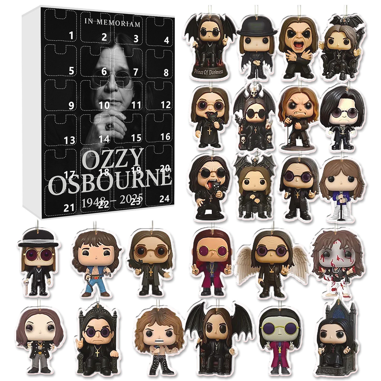 🦇 Ozzy Osbourne Advent Calendar Blind Box - 24 Nights Mini Figure Keychains | 50% OFF, FREE SHIPPING