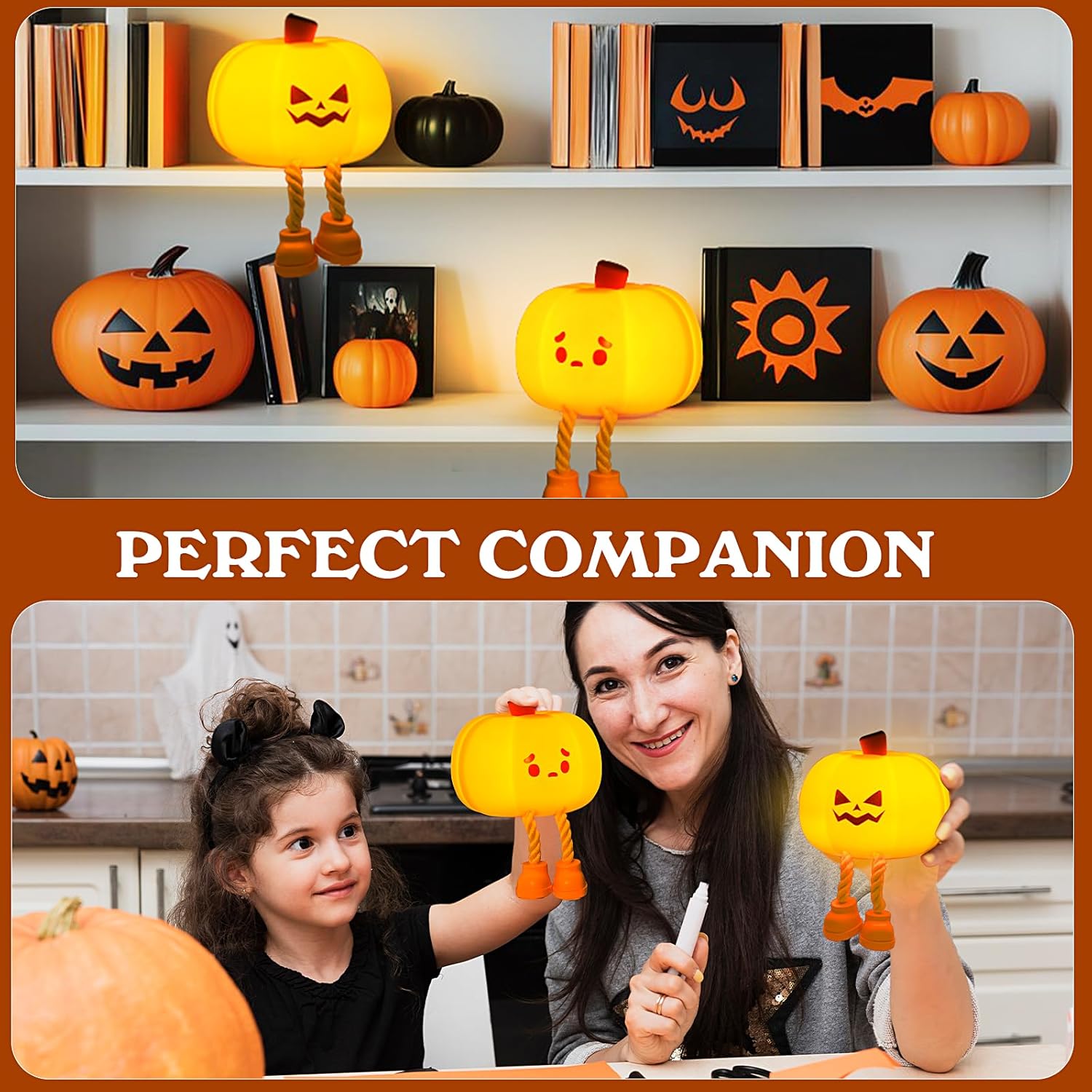 🎃 Pumpkin Night Light – Rechargeable Silicone Lamp | 50% OFF, FREE SHIPPING