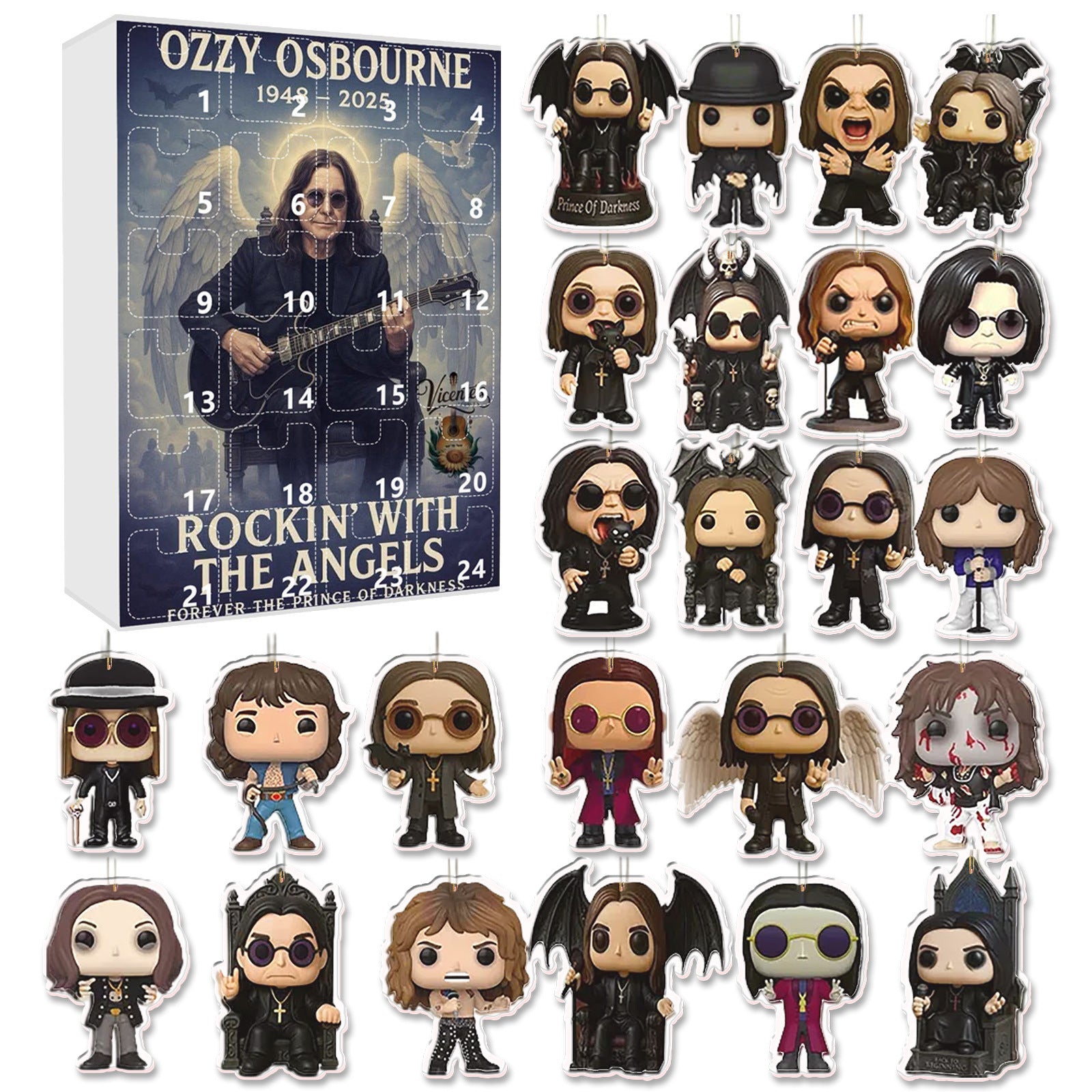 🦇 Ozzy Osbourne Advent Calendar Blind Box - 24 Nights Mini Figure Keychains | 50% OFF, FREE SHIPPING