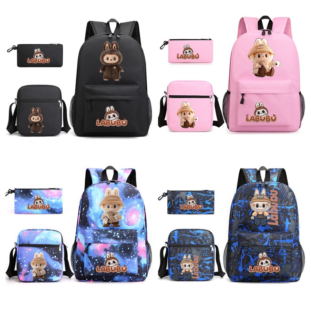 3-Piece School Backpack Set – Student Bookbag with Shoulder Bag & Pencil Case