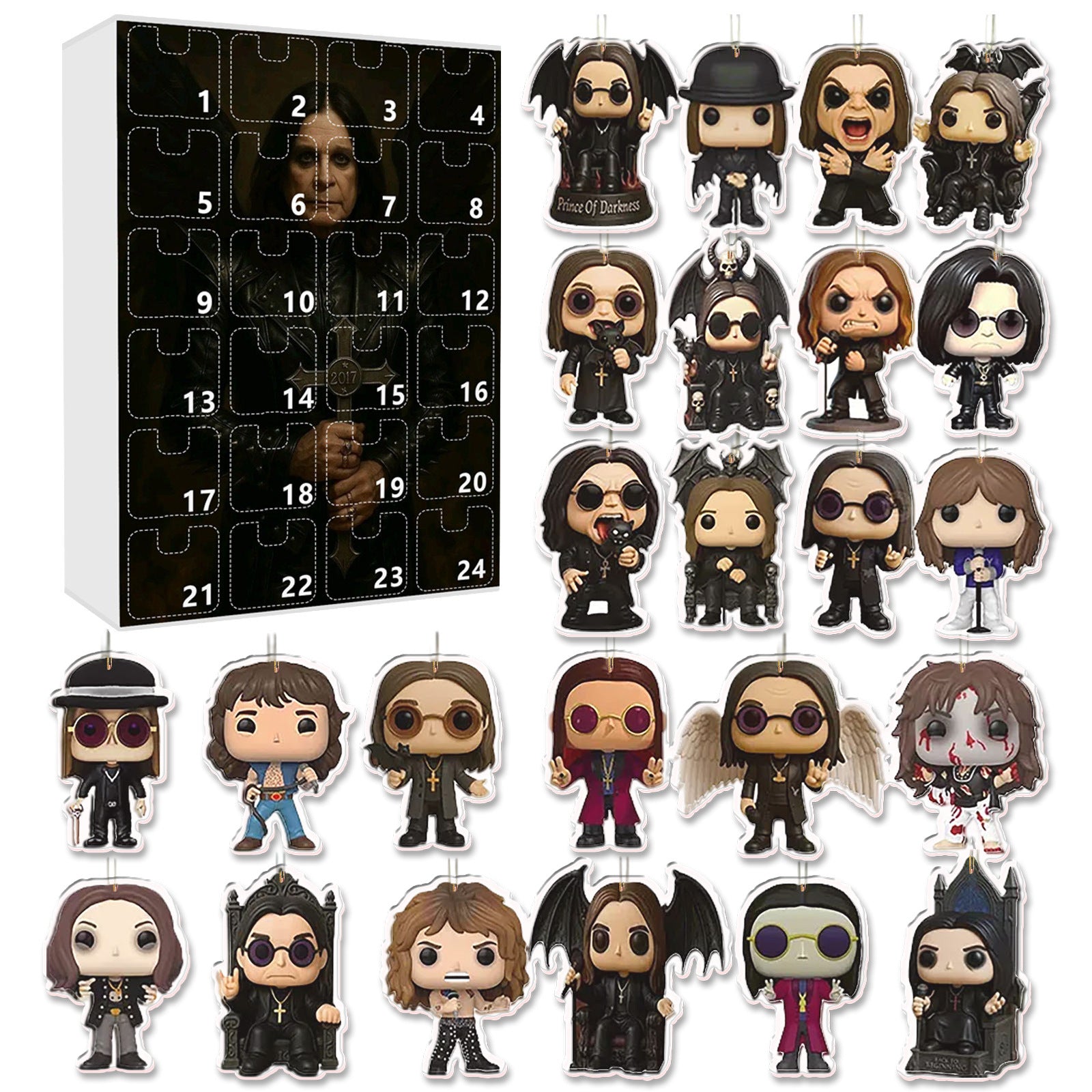 🦇 Ozzy Osbourne Advent Calendar Blind Box - 24 Nights Mini Figure Keychains | 50% OFF, FREE SHIPPING