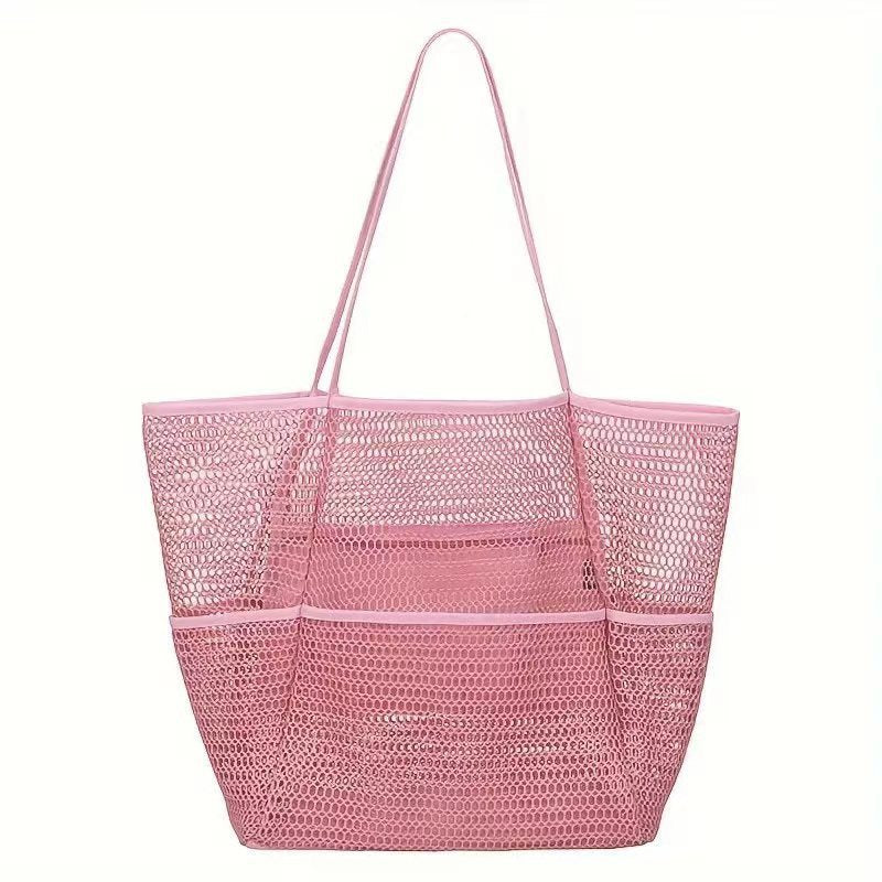 🏖️ Hot-Selling Double-Layer Mesh Beach Bag – Swim, Shower &amp; Toiletries Storage Tote