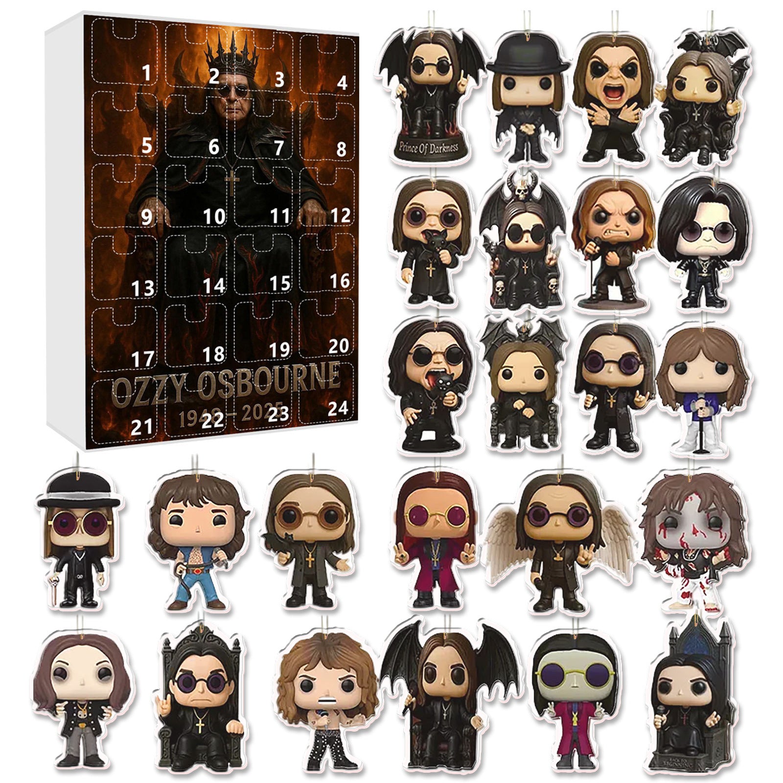 🦇 Ozzy Osbourne Advent Calendar Blind Box - 24 Nights Mini Figure Keychains | 50% OFF, FREE SHIPPING