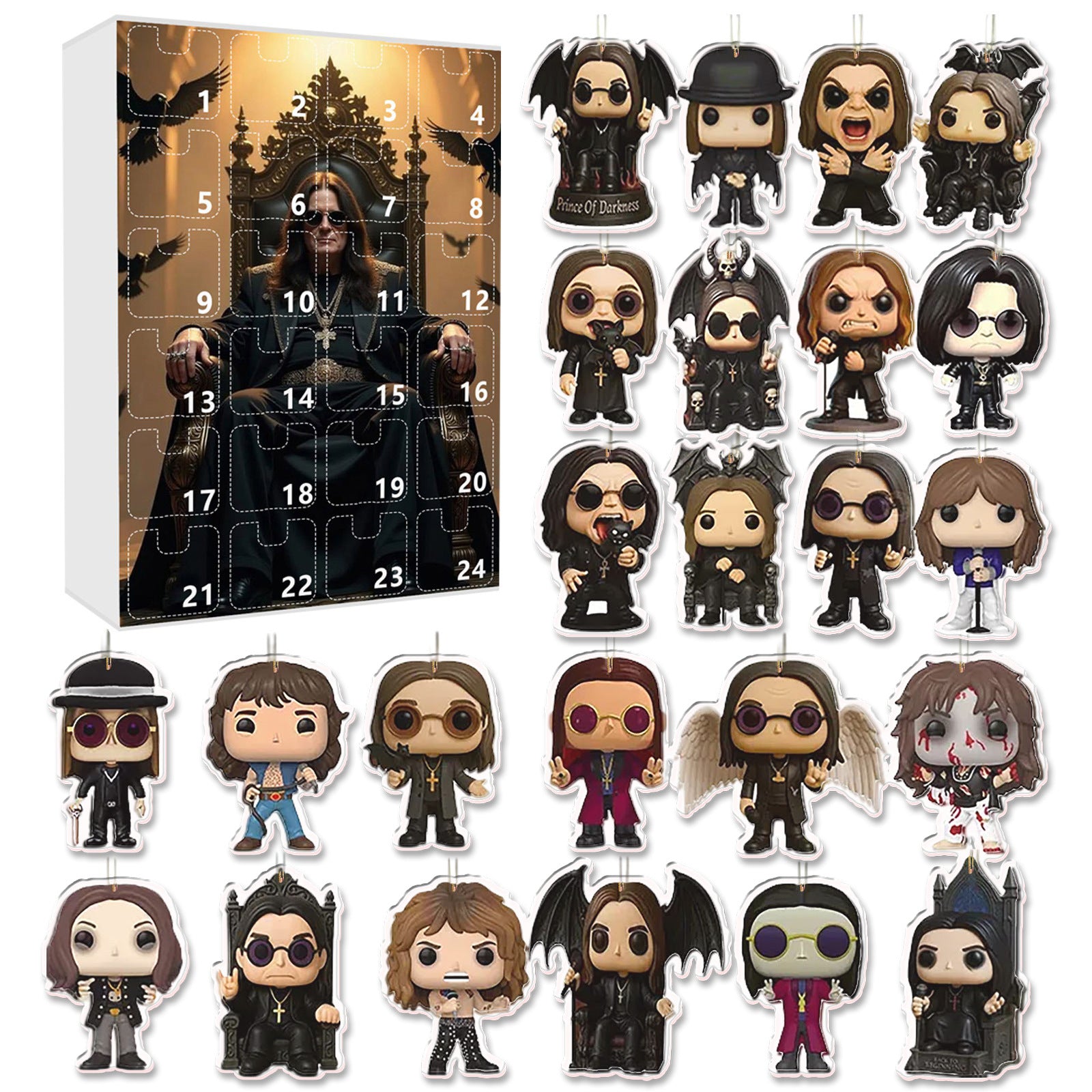 🦇 Ozzy Osbourne Advent Calendar Blind Box - 24 Nights Mini Figure Keychains | 50% OFF, FREE SHIPPING