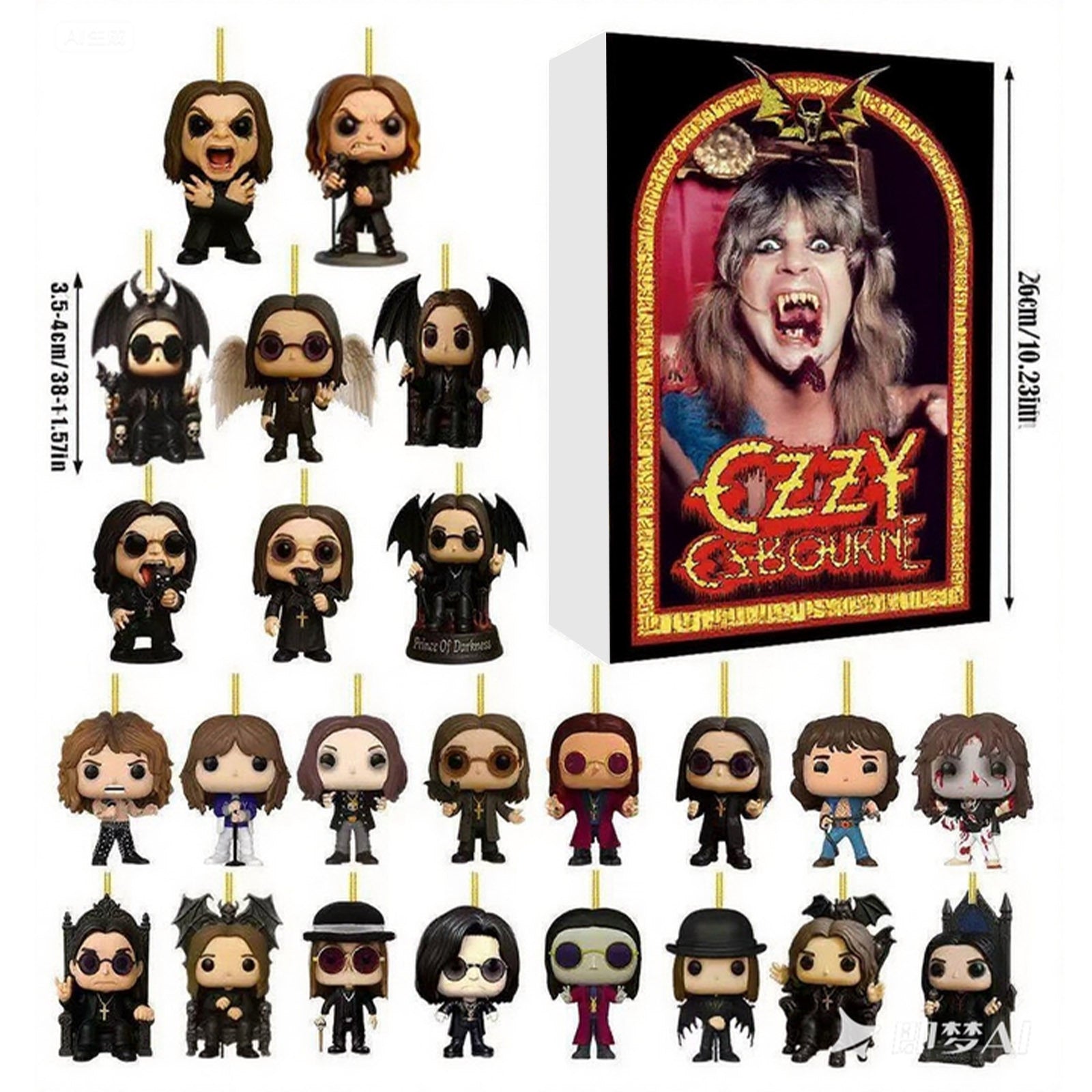 🦇 Ozzy Osbourne Advent Calendar Blind Box - 24 Nights Mini Figure Keychains | 50% OFF, FREE SHIPPING