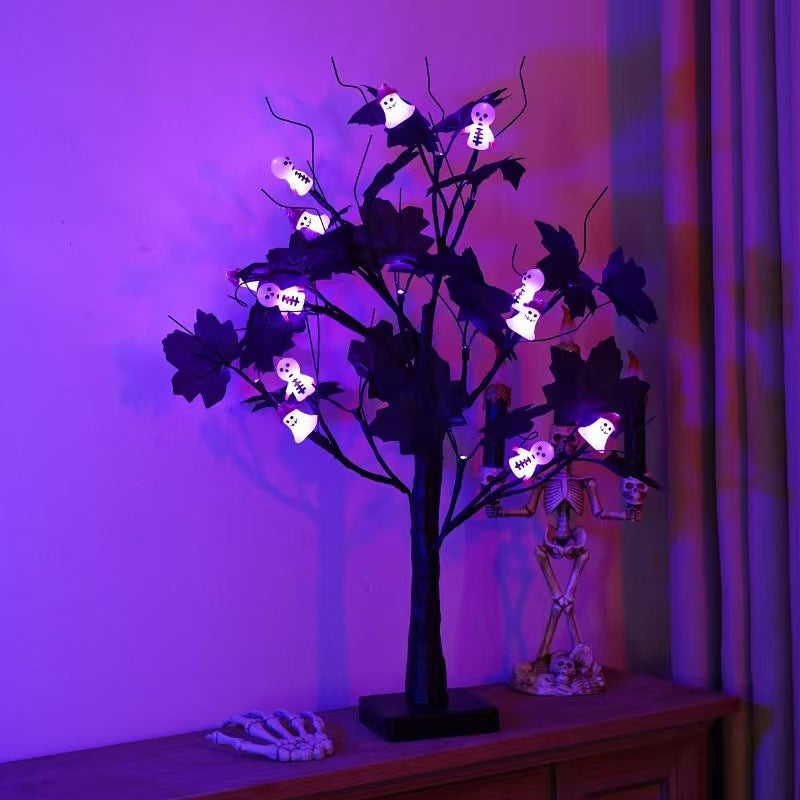 Spooky Purple LED Birch Tree Light 🌙✨ – Halloween & Thanksgiving Room Décor
