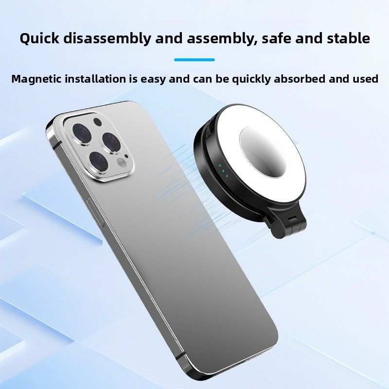 ✨ MagSafe Magnetic Selfie Light – Portable Ring Light & Phone Stand for Perfect Shots