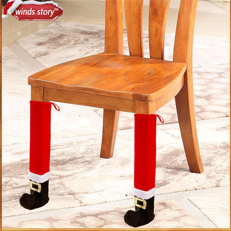 🎄Christmas Table & Chair Leg Covers – Dress Up Your Furniture for the Holidays!✨