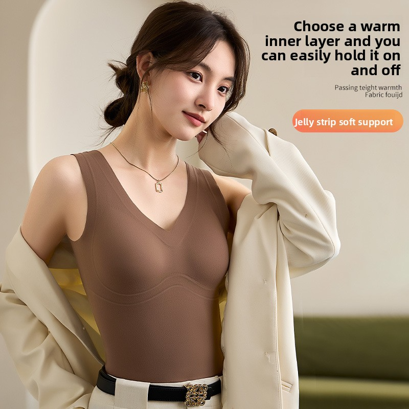 💖7A Antibacterial Jelly Bra Tank – Seamless, Warm & Soft Support for Women💖