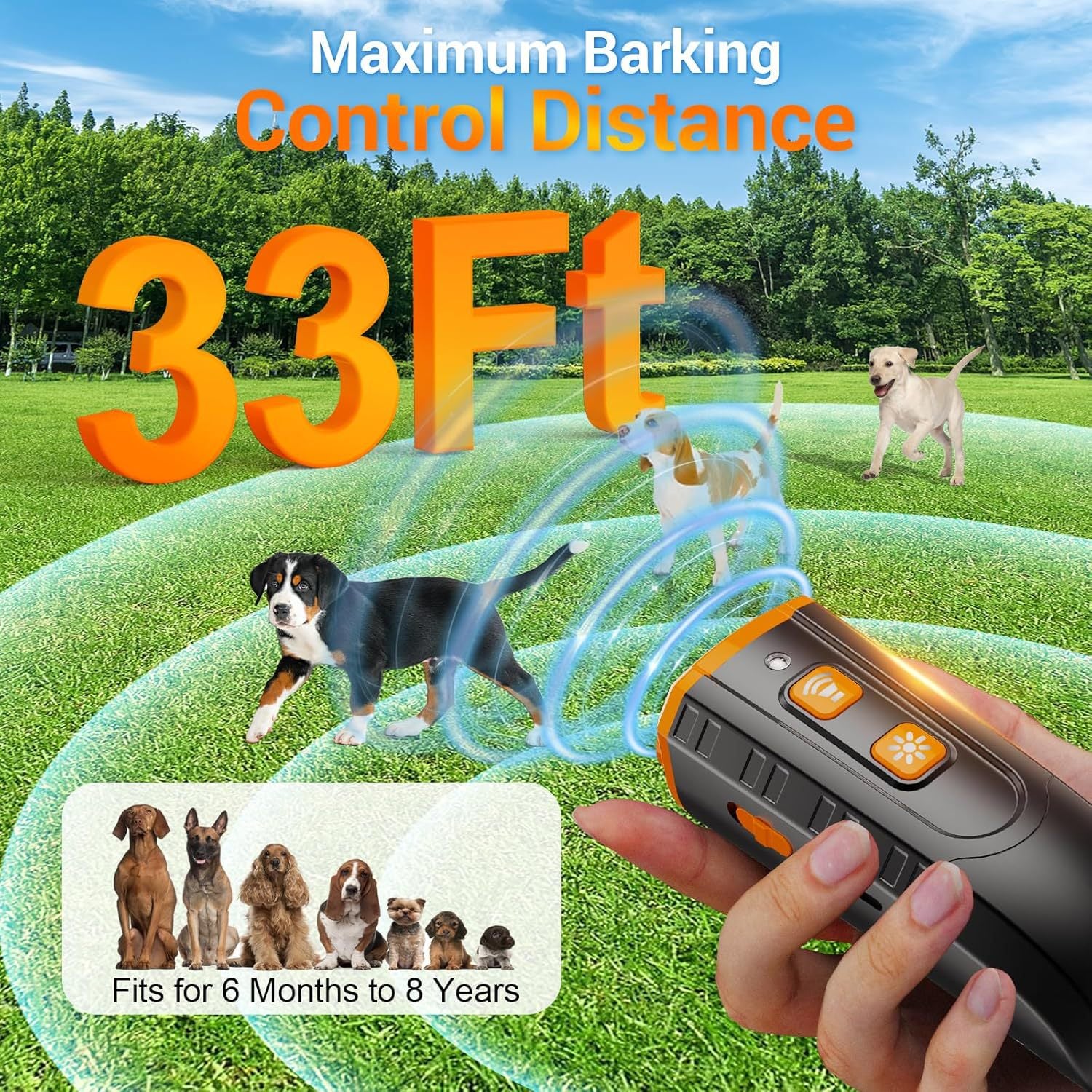 Handheld Ultrasonic Dog Trainer – Safe, Humane Bark Control Anywhere
