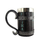 Viking Barrel Beer Mug 🍺 – Nordic Pirate Wooden Tankard for Ale & Mead