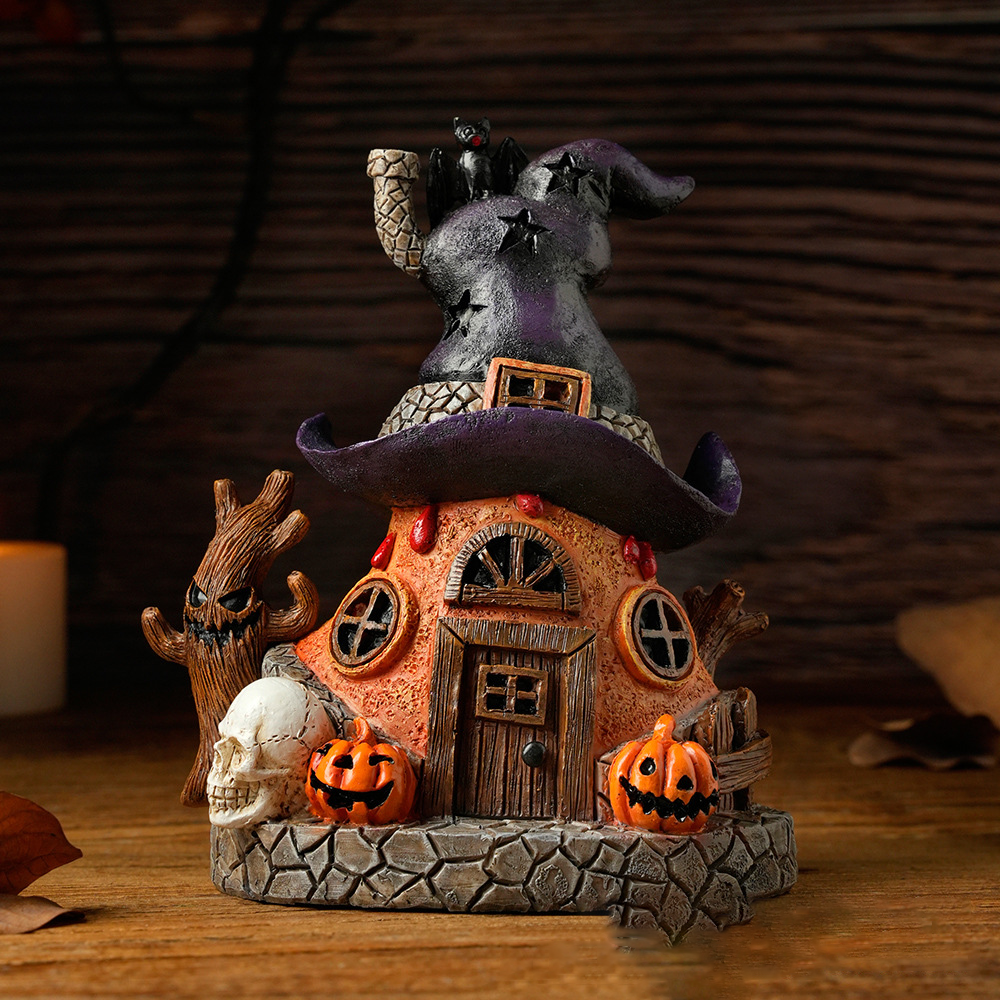 Haunted Magic House 🎃 – Light-Up Resin Halloween Decoration